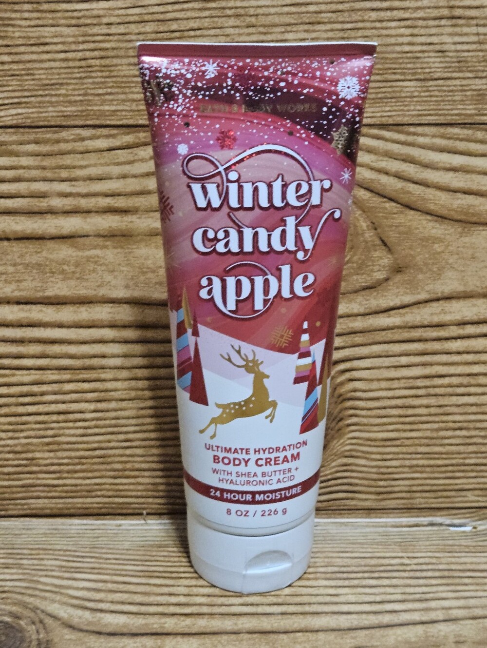 Bath And Body Works Winder Candy Apple 8oz Body Cream - Picture 2 of 4